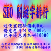 關鍵字搜尋 SEO 關鍵字廣告 網路行銷 網站排名 體驗價只要400元_圖片(1)