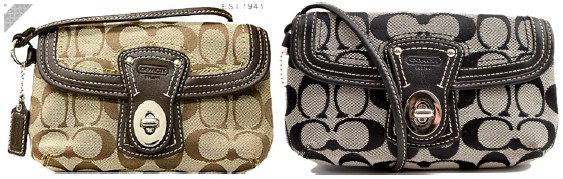 coach批發/小五名牌批發/Coach 2010 秋冬新款 COACH 41941/$3,000/C Logo 真皮+織布旋扣手拿包 四款色系 - 20110319212810_542645484.jpg(圖)