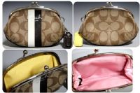 coach批發/小五名牌批發/Coach 2010 秋冬新款 COACH 60592 /$2,000/經典 C logo 復古珠扣零錢包 三款色系_圖片(1)