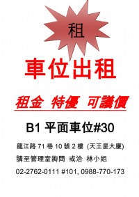 中山區 龍江路71巷 捷運南京復興站 平面停車位_圖片(1)